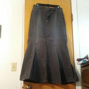 Dark Denim "Mermaid" Skirt